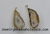 NGP1968 25*40mm - 30*50mm freeform druzy agate gemstone pendants