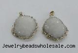 NGP1984 25*30mm - 30*35mm freefrom druzy agate pendants