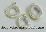 NGP2121 20*25mm - 30*40mm freefrom druzy agate pendants