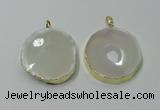 NGP2122 35*40mm - 40*45mm freeform druzy agate gemstone pendants