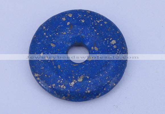 NGP217 5*30mm fashion dyed lapis lazuli gemstone donut pendant