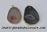 NGP2214 30*40mm - 40*45mm freeform druzy agate gemstone pendants