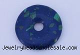 NGP222 5*30mm synthetic lapis lazuli & malachite gemstone donut pendant