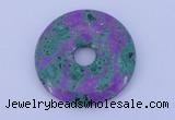 NGP224 5*30mm fashion synthetic ruby zoisite gemstone donut pendant