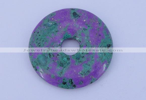 NGP224 5*30mm fashion synthetic ruby zoisite gemstone donut pendant