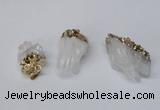 NGP2257 20*30mm - 25*35mm nuggets druzy quartz pendants