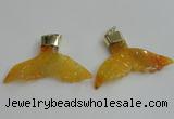 NGP2269 38*55mm - 40*60mm fishtail agate gemstone pendants