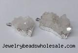 NGP2328 20*30mm - 25*35mm nuggets druzy quartz pendants