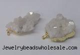 NGP2337 30*35mm - 35*40mm nuggets druzy quartz pendants