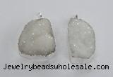 NGP2362 25*40mm - 35*45mm freefrom druzy agate pendants