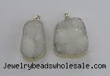 NGP2364 25*40mm - 35*45mm freefrom druzy agate pendants