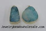 NGP2365 25*40mm - 35*45mm freefrom druzy agate pendants