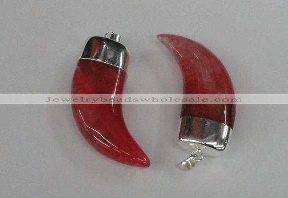 NGP2379 20*48mm - 22*50mm oxhorn agate gemstone pendants