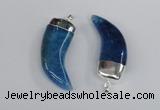 NGP2380 20*48mm - 22*50mm oxhorn agate gemstone pendants