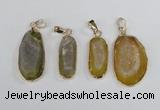 NGP2391 12*25mm - 20*30mm freeform druzy agate pendants