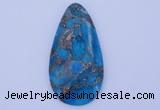 NGP240 30*60mm dyed golden turquoise & pyrite gemstone pendants