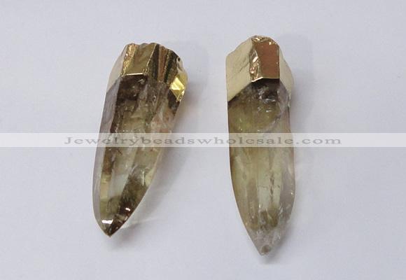 NGP2415 15*60mm - 18*70mm sticks quartz pendants wholesale