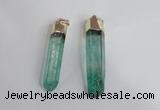 NGP2422 10*45mm - 12*55mm sticks dyed white crystal pendants