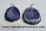 NGP2433 30*40mm - 40*45mm freeform druzy agate pendants wholesale