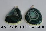 NGP2436 30*40mm - 40*45mm freeform druzy agate pendants wholesale