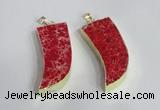 NGP2441 18*40mm - 20*50mm horn sea sediment jasper pendants