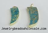 NGP2442 18*40mm - 20*50mm horn sea sediment jasper pendants