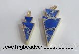 NGP2452 18*38mm - 22*45mm arrowhead sea sediment jasper pendants