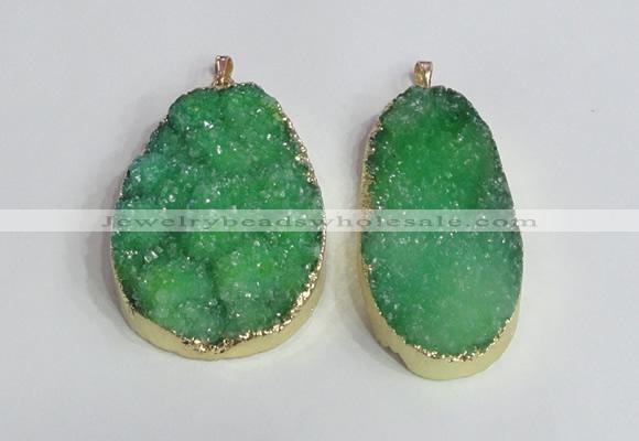 NGP2474 45*55mm - 50*65mm freeform druzy agate pendants wholesale