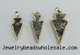 NGP2484 15*30mm - 22*40mm arrowhead ammonite gemstone pendants