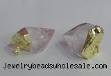 NGP2503 20*35mm - 25*35mm faceted nuggets white crystal pendants