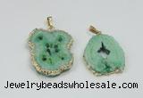 NGP2509 18*25mm - 30*40mm freeform druzy agate pendants