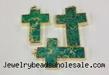 NGP2537 30*45mm - 40*50mm cross sea sediment jasper pendants