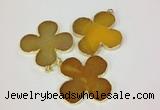 NGP2540 53*53mm - 56*56mm flower agate gemstone pendants