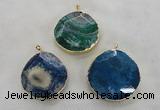 NGP2548 48*50mm - 55*55mm freeform agate gemstone pendants