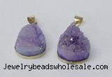 NGP2563 22*30mm teardrop druzy agate gemstone pendants