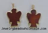 NGP2580 30*40mm angel agate gemstone pendants wholesale