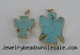 NGP2586 25*35mm - 38*48mm angel turquoise pendants wholesale