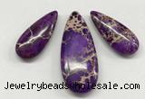 NGP261 15*30mm - 20*50mm flat teardrop sea sediment jasper pendants set