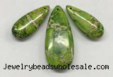 NGP264 15*30mm - 20*50mm flat teardrop sea sediment jasper pendants set