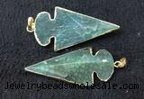 NGP2659 24*53mm - 26*55mm arrowhead agate pendants wholesale