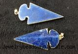 NGP2660 24*53mm - 26*55mm arrowhead agate pendants wholesale