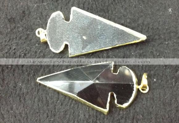 NGP2661 24*53mm - 26*55mm arrowhead agate pendants wholesale