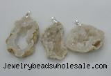 NGP2700 30*40mm - 50*65mm freeform druzy agate pendants