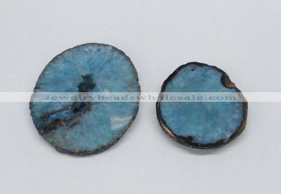 NGP2714 45*50mm - 55*75mm freeform druzy agate pendants