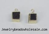 NGP2731 11*13mm - 12*15mm cube smoky quartz gemstone pendants