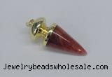 NGP2740 20*45mm - 20*50mm cone agate gemstone pendants wholesale