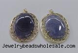 NGP2756 50*60mm oval agate gemstone pendants wholesale