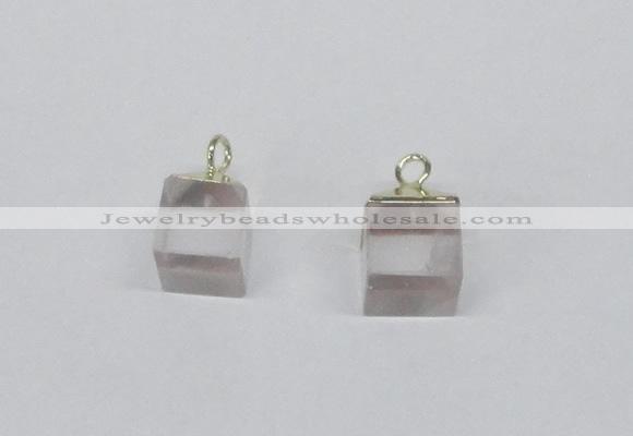 NGP2778 10*12mm - 12*14mm cube white crystal gemstone pendants