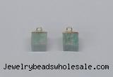 NGP2779 10*12mm - 12*14mm cube amazonite gemstone pendants