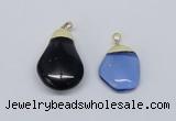 NGP2798 15*30mm - 25*35mm freeform crystal glass pendants wholesale